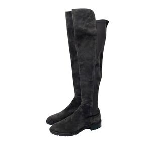 NEW‎ Stuart Weitzman The 5050 City over the knee Boots Size 7 gray suede
